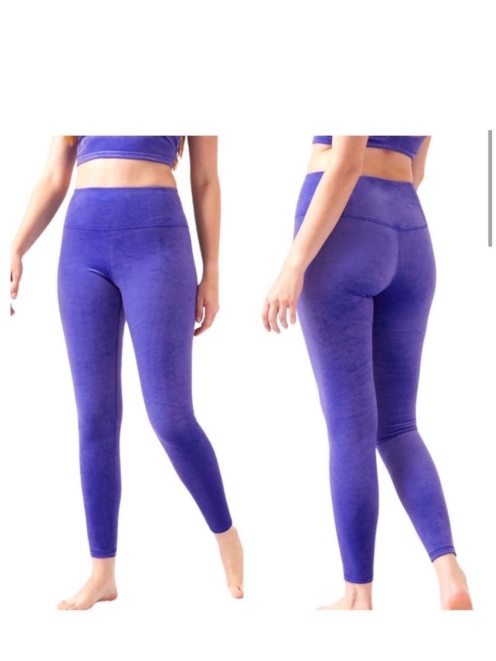 Athleta Elation Velvet Leggings Purple Sz S